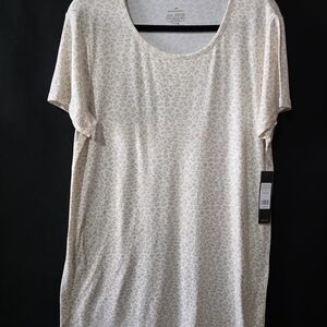 BCBGMaxAzria Cream Leopard Print Chemise